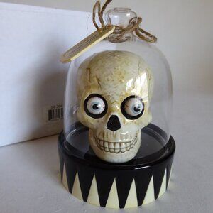 NEW 2005 DEPARTMENT 56 DR. FRANKENSTEIN’S LAB HALLOWEEN DONOR SKULL SALT PEPPER